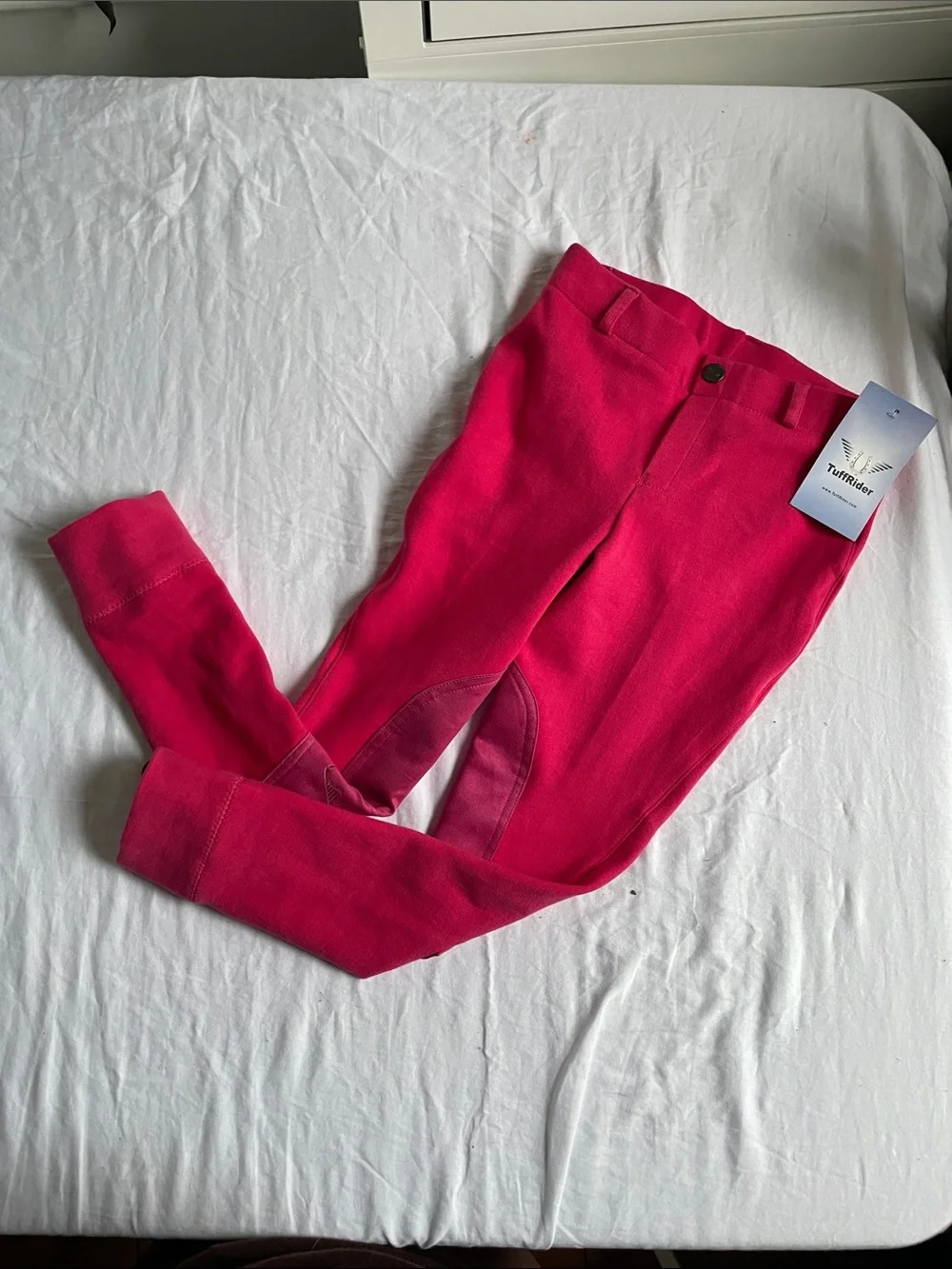 NWT Tuffrider Pants Equestrian Riding Breeches Leggings Size 8 Pink Horse Girl